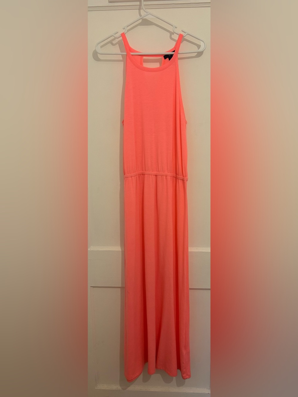 GAP Coral Pink Sleeveless Maxi Dress
